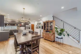 Dining area is so large- room for an 8 person table and a hutch!