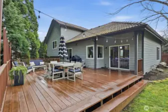 Enjoy outdoor activities on this huge deck in fenced back yard!