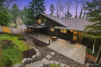 Freshly landscaped, partially fenced, patio and deck spaces perfect for entertaining or relaxing.