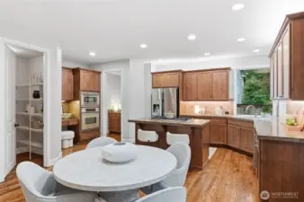 Walk-in pantry, center island. Everything you could hope for!