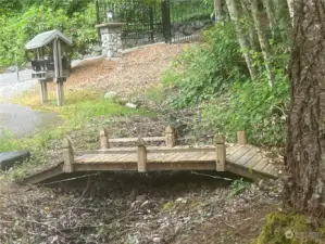 This little bridge leads to our mail box