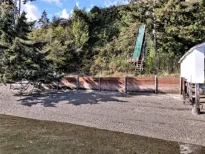 New bulkhead, stairs to beach, lift system for transporting gear to and from the beach