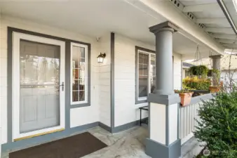 Welcoming covered front porch