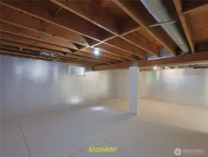Can it get any cleaner than this basement/crawl space!