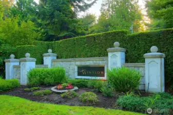 Winslow is adjacent to Mill Creek's Nickel Creek Park, with sport court and playground, and nature pathways to a forest-surrounded pond.