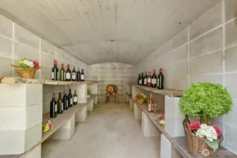 A cozy, cinderblock-crafted retreat with wine-ready temps and unforgettable charm. (photo includes digital staging)