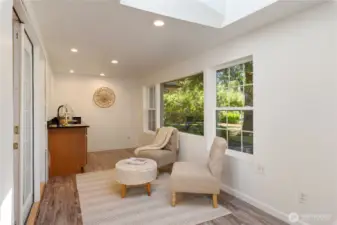 Sun Room and Wet bar attached to Primary Bedroom