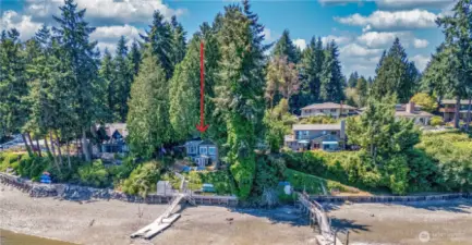 Nestled in a tranquil setting with a floating dock with easy access to the water.