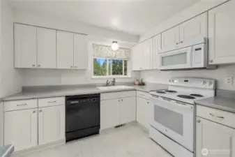 Light and bright east facing kitchen.