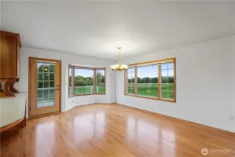 Dining area leading out to deck