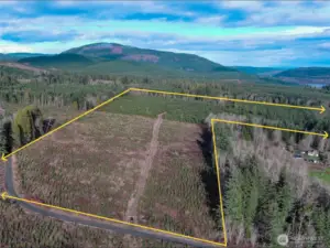 The installed driveway goes nearly all the way from end to end.