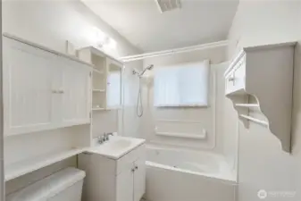 Bathroom efficiently laid out