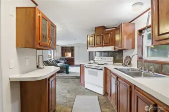 Kitchen looking from the main bedroom.