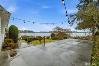 Main Home... view from oversized patio overlooking American Lake