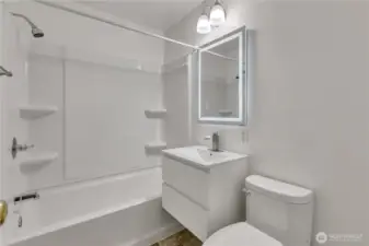 Unit D... remodeled bathroom
