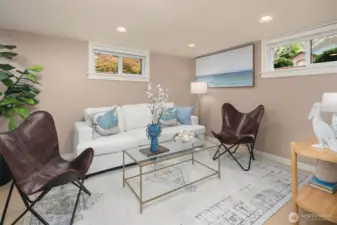 Lower level rec room