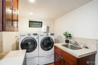 Laundry room on lower level