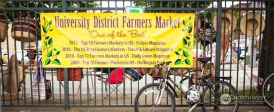 Don't miss the seasonal University District Farmers Market for all your fresh fruits, veggies and local foods!