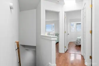 Hallway w/skylights