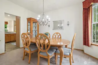 Formal dining room conveniently located across from the kitchen.