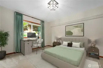 One of four bedrooms.  This photo is virtually staged.