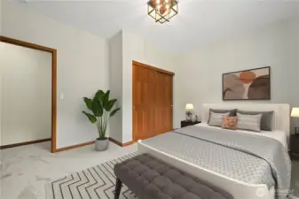 One of four bedrooms.  This photo is virtually staged.