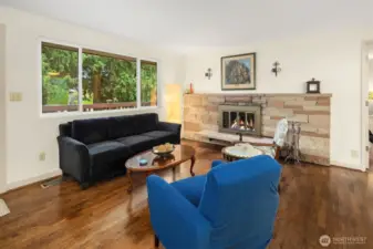Living room with hardwood floors