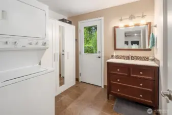 Primary bath with laundry
