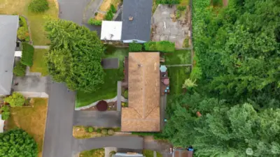 Aerial view of property from overhead