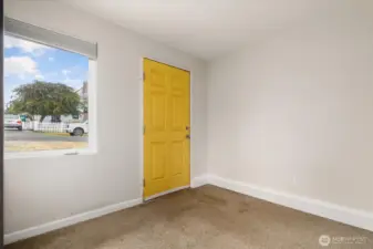 Bedroom has an exterior door as well