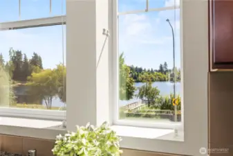 Silver lake views on every floor! Enjoy cooking every meal with this by your side.