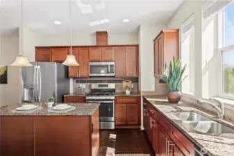 Gas cooktop stove.