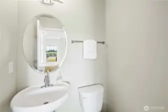 Lower floor powderbath.