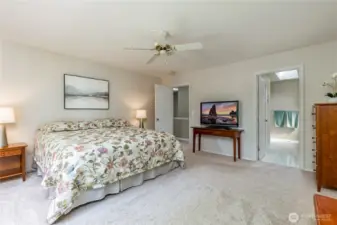 Spacious primary suite