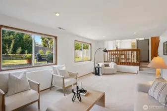 Lower Bonus Living room with Wood Burning