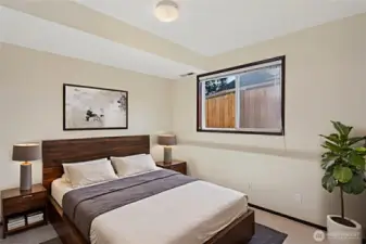Lower level 4th Bedroom Virtually Staged