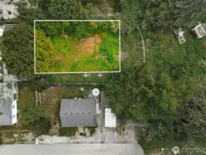 Boundary lines are an estimate, for general understanding. Access is provided across the south parcel, vacant multi-family lot.