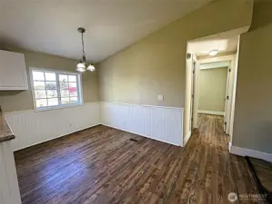 Dining Room in Main Home with LVP