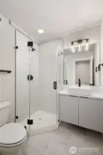3/4 bathroom in 4th bedroom/office.