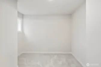 Primary walk in closet w/window.