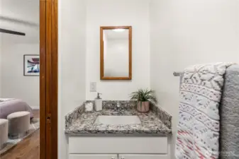 Half bath off primary