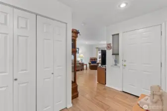 Closet space in entry way