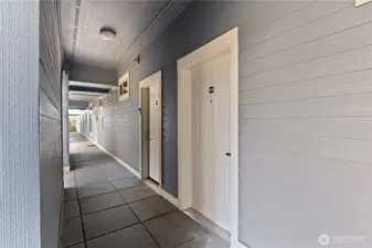 More private front entrance