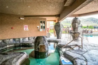 Enjoy the year-around hot tub.