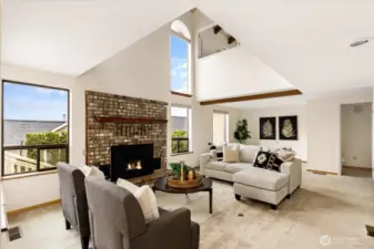 Family Room (gas fireplace virtually staged)
