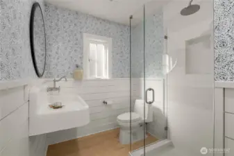 Main Floor Bathroom with Shower.