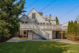 Looking at the House from the Backyard.