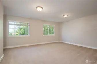 Upstairs bonus room is perfect for home theater, office, gym, playroom, etc.