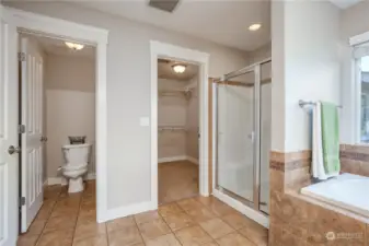 Primary bath includes walk-in closet and separate toilet room