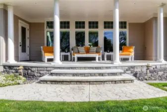 Back Covered Porch off of the Kitchen